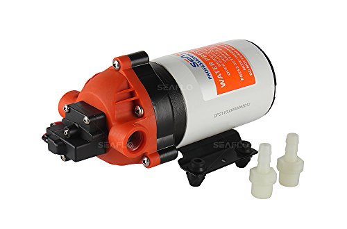 SEAFLO 31 Series DC Diaphragm Water Pump 24V 1.8GPM 160PSI, Black