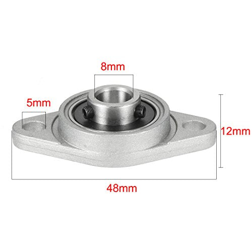 uxcell 4pcs KFL08 8mm Zinc Alloy Self Aligning Pillow Block Flange Bearing