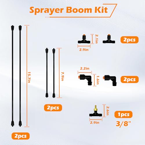 4 Nozzles Sprayer Boom Wand with 3/8 Inch Brass Fitting