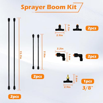 4 Nozzles Sprayer Boom Wand with 3/8 Inch Brass Fitting