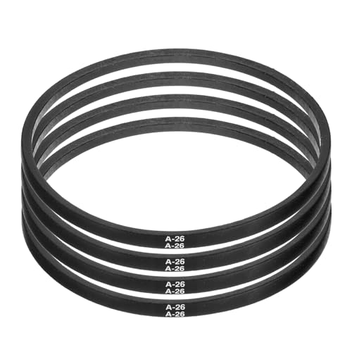 uxcell 4pcs A26 or 4L280 Classic Wrapped Rubber V-Belt, 26"(650mm) Inside Circumference, A Profile V Belt - size: A26