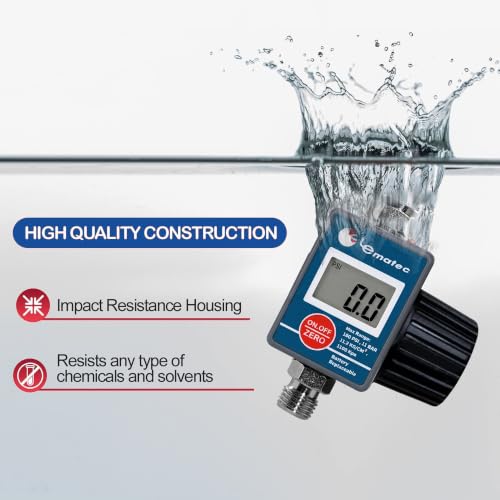 LE LEMATEC Digital Air Regulator & Gauge for Spray Paint Gun, HVLP, 160 PSI - style: Diaphragm Valve Version