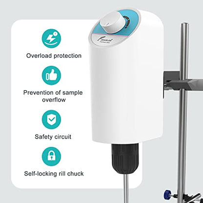 JOANLAB OS-10L Overhead Stirrer, 10L 100-2000RPM Heavy Duty - size: 10L(non-digital)