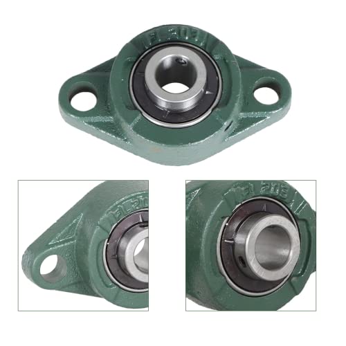10Pcs UCFL202-10 Pillow Block Bearings 5/8 Inch Bore Mounted Pillow Block Bearings 2 Bolt, Self Alignment