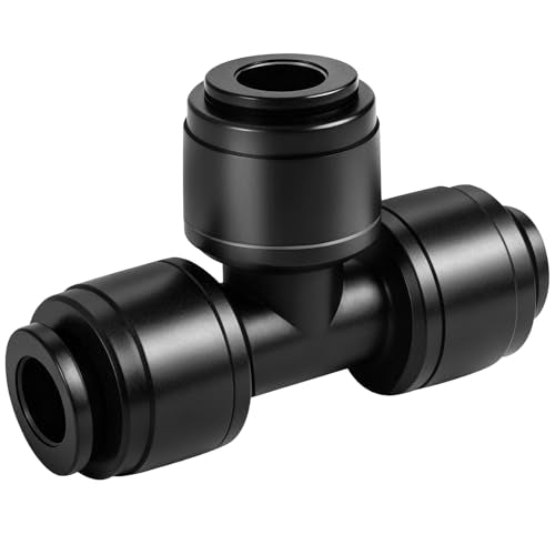 1/4 Inch Drip Irrigation Tee Fittings, 22 Pieces Push-to-fit Tee Connectors for 1/4" Irrigation Tubing Leak Free Drip Line T Parts for Garden Lawn Irrigation System - size: 1/4" Push to Connect Tee