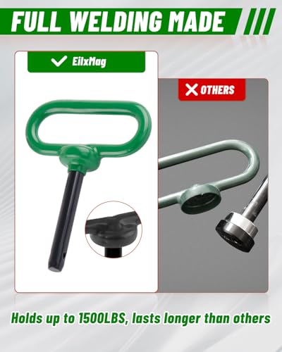 4Pack 1/2 x 3 Trailer Hitch Pin, Trailer Tow Hitch Pin and Clip - color: GREEN, size: 4-Pack