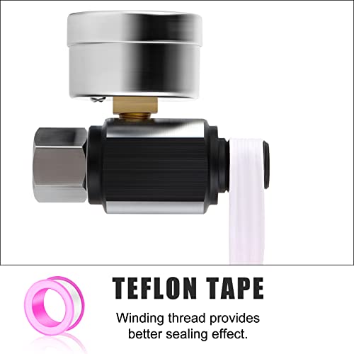 MEANLIN MEASURE Air Adjusting Regulator Valve,with 140 PSI Gauge, 1/4" NPT Inlet with 140 PSI Gauge for Spray Paint Gun and Air Tools