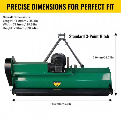 Chery Industrial 42" PTO Powered 3‑Point Flail Mower 20‑25HP Cat 1 Tractor - size: 42''