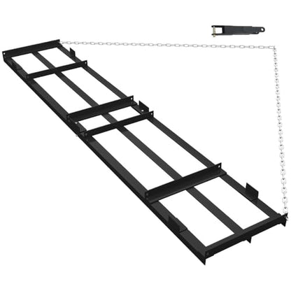 Acekool 6FT Drag Harrow Driveway with 6FT Chain Link, 72" x 20" Heavy Duty Tow Behind Driveway Grader for Gravel, Sand, Soil & Hay, ATV, Tractor & UTV in Yard, Pasture & Road Maintenance, Black - size: 72*20 inch