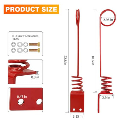 2PCS Heavy Duty Hydraulic Hose Hanger for Tractor, Red - color: 2PCS Red