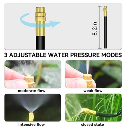 98.4Ft Drip Irrigation Kit System, 360° Bendable Garden Irrigation System - size: 98.4Ft