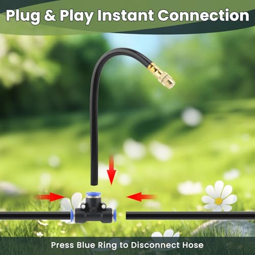 200FT Automatic Drip Irrigation Kits Garden Watering System 40 Nozzles - size: 200 FT