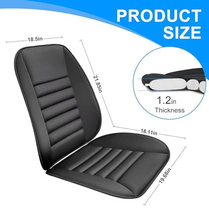 Car Seat Cushion with Back Support Pillow, 1.2'' Memory Foam, Black - size: X-Large
