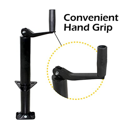 MaxxHaul 70159 14" Lift A-Frame Mount Trailer Jack with Top Wind - 2000 lbs. Capacity - style: A-Frame Mount