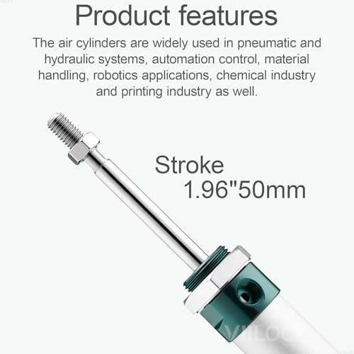 MAL20x50 Mini Air Cylinder 20mm Bore 50mm Stroke Double Acting - size: 20mm x 50mm
