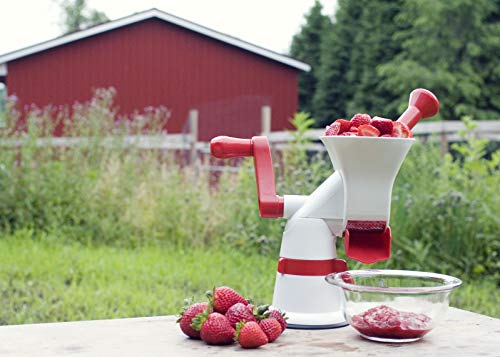 Weston Fruit & Tomato Press, 3 Cup Capacity, Red and White (67-1101-W)