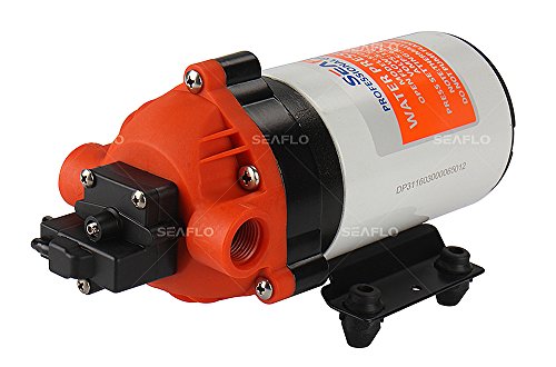 SEAFLO 31 Series DC Diaphragm Water Pump 24V 1.8GPM 160PSI, Black