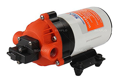 SEAFLO 31 Series DC Diaphragm Water Pump 24V 1.8GPM 160PSI, Black