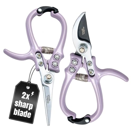 Modern Sprout Hand Pruners+Shears Set w/Blister -Gardening Tools - Lavender - color: Lavender