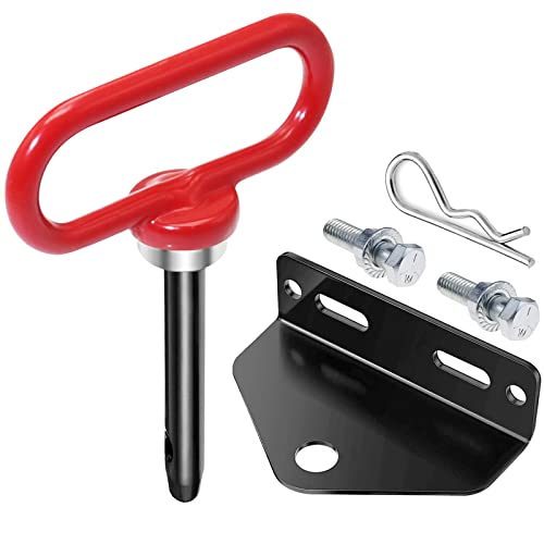Universal Heavy Duty Zero Turn Mower Trailer Hitch with Magnetic Hitch Pin - color: Red+Black