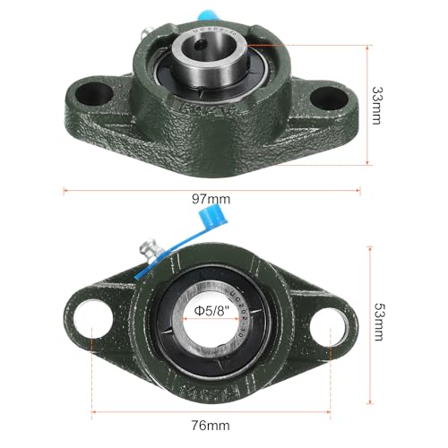 uxcell 2pcs UCFL202-10 Pillow Block Bearings 5/8 in Bore Self Alignment - size: UCFL202-10