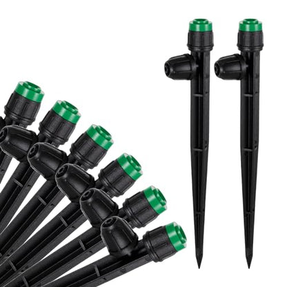 HUISUYTON 50pcs Drip Irrigation Emitters Sprayer for 1/4" Irrigation Tubing - size: 50Pcs Sprayers
