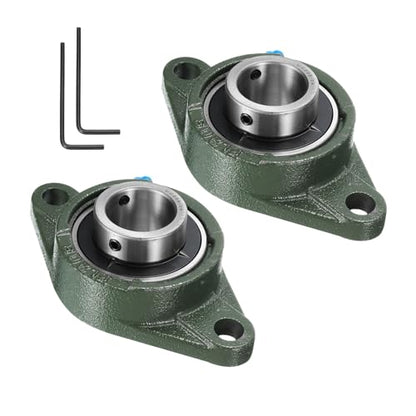 uxcell 2pcs UCFL208-24 Pillow Block Bearings 1-1/2 in Bore Self Alignment - size: UCFL208-24