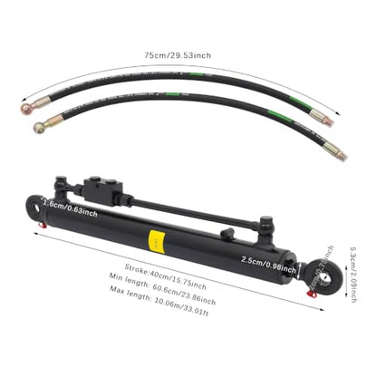 Hydraulic Top Link Cat 1, 45# Steel Chrome‑Plated Hydraulic Cylinder