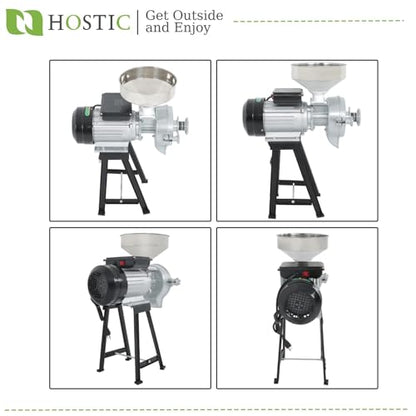 HOSTIC 3000W Wet Dry Electric Grain Mill with Funnel 110V