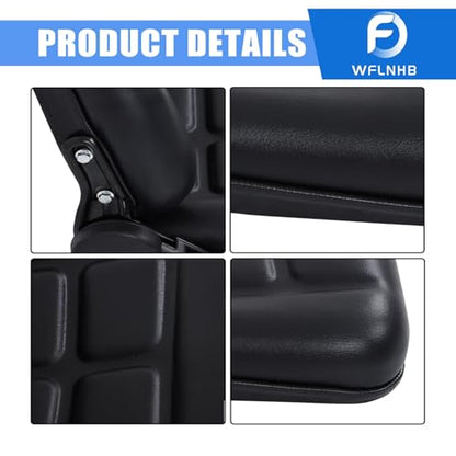 WFLNHB Universal Adjustable Folding Forklift Truck Seat Excavators Tractors
