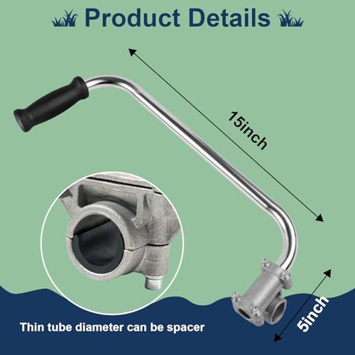 Weed Eater Handle Extension - Aluminum Ergonomic Weed Eater Attachments - color: Silver-1Pc