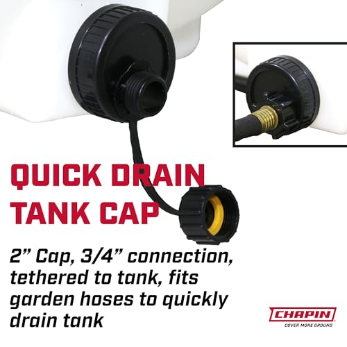 CHAPIN 98004 ATV 40G Water Tank with 10ft Boom and 3-Point Hitch Sprayer, 5 GPM Diaphragm Pump Included, for Agriculture, Acreage, Farming, Landscaping