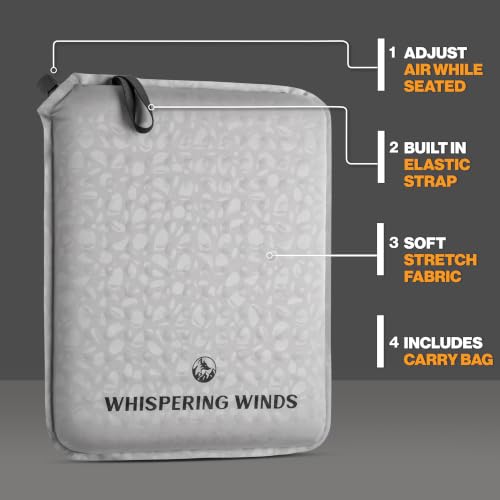 Whispering Winds Inflatable Seat Cushion - color: Gray - 2pack, size: Large