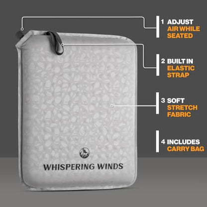 Whispering Winds Inflatable Seat Cushion - color: Gray - 2pack, size: Large