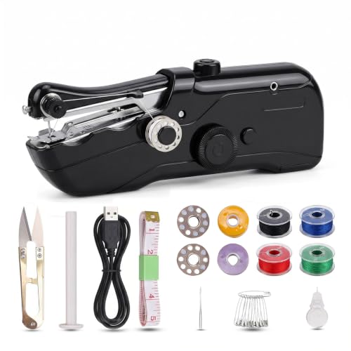 Upgrade Handheld Sewing Machine for Adult Beginners,Black