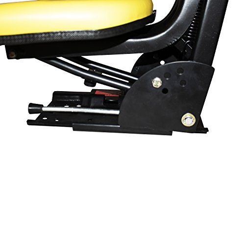 TRAC SEATS YELLOW WAFFLE STYLE UNIVERSAL TRACTOR SUSPENSION SEAT WITH TILT FITS JOHN DEERE 5200 5210 5300 5310