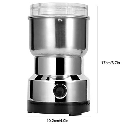 Grain Grinder, Mill Stainless Steel Powder Grinder Machine Coffee Nut Grain Crusher Mill Blender Kitchen Tool For Dry Grains Coffee Rice Corn PepperUs Plug 110V