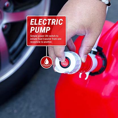 TERA PUMP Portable Fuel Transfer Pump, D Battery Operated - style: Easy Handle Pump (D)
