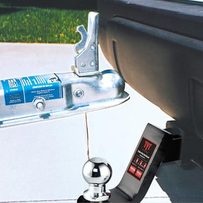 TYT Trailer Hitch Ball Mount Kit, 4-Inch Drop, Fits 2-Inch Receiver, 2-Inch Trailer Ball with 5/8" Hitch Pin Clip, Rated 7,500 lbs GTW / 750 lbs TW - size: 4"drop with Pin
