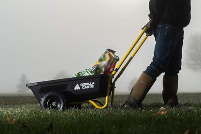 Gorilla Carts Poly Dump Cart, 2-Wheel Garden Wagon, 4 Cu Ft, 300lb Capacity