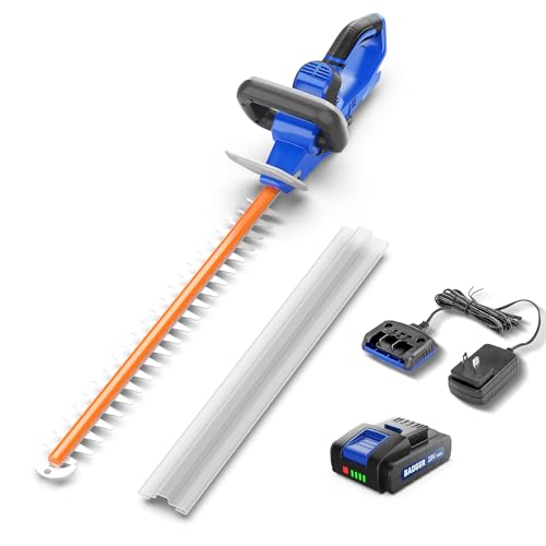 Wild Badger Power 20v Hedge Trimmer Upgrated, 22" Cordless with Guard & Bumper, Lightweight, Powerful, 2.0AH Battery and Charger Included - style: 20V 22", Upgrated