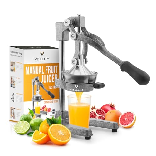 Vollum Manual Citrus Juicer Squeezer – Stainless Steel, Cast Iron - color: Gray