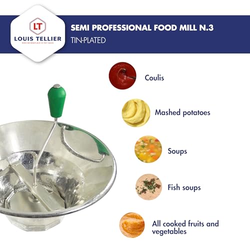 Louis Tellier - Professional Tinned Food Mill & Ricer N.3