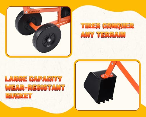 Albott Ride On Sand Digger Excavator Toys - color: Orange