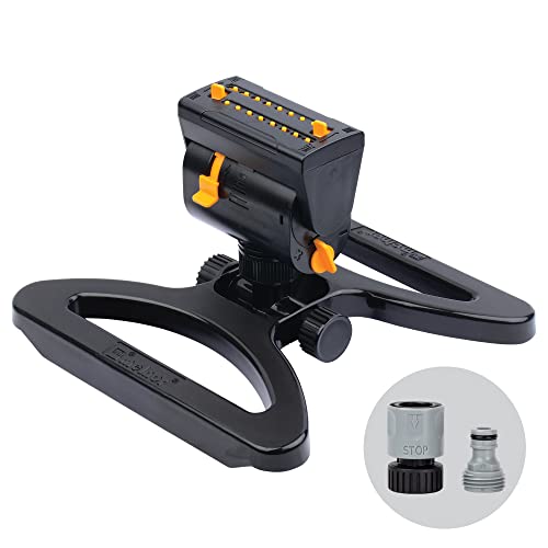 Melnor MiniMax Turbo Sprinkler, 4000 Sq Ft: 360°, Flow, Width, Range Adjust - style: QuickConnect Set