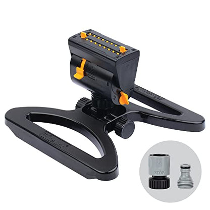 Melnor MiniMax Turbo Sprinkler, 4000 Sq Ft: 360°, Flow, Width, Range Adjust - style: QuickConnect Set