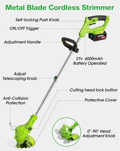 21V Weed Wacker Cordless, Electric Weed Eater Battery Powered