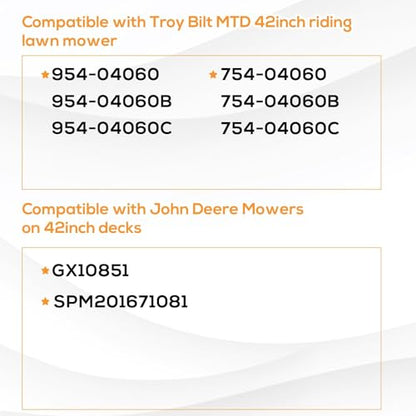 Lawn Mower Deck Belt 954-04060C for 42’’ Deck Compatible with TroyBilt Pony - size: 954-04060C