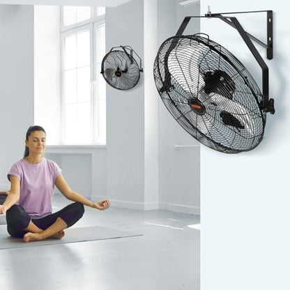 VEVOR 18 Inch Wall Mount Fan, Waterproof, 3-Speed, 4000 CFM, 2 Pack - size: 18 Inch 2 Pack, style: Waterproof