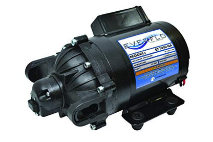 Everflo 12V On-Demand Diaphragm Sprayer Pump - 7.0GPM, 60 PSI, Quick Attach Ports - size: 7.0 GPM, style: Quick Attach Ports